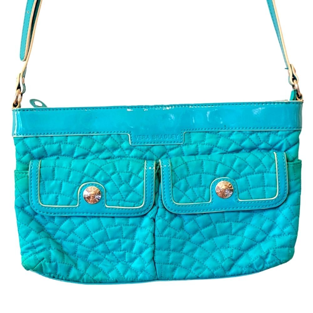 Vera Bradley Cest la Vie Crossbody Turquoise Shoulder Bag - Vintage Preowned